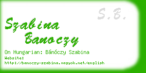 szabina banoczy business card