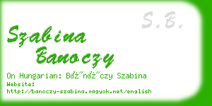 szabina banoczy business card